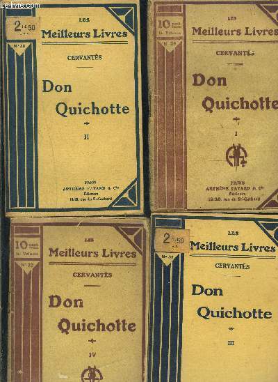 DON QUICHOTTE- 4 TOMES EN 4 VOLUMES- 1+ 2+ 3+ 4