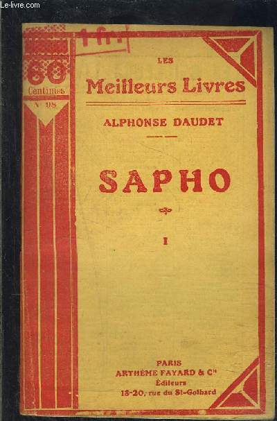 SAPHO- TOME 1- vendu seul