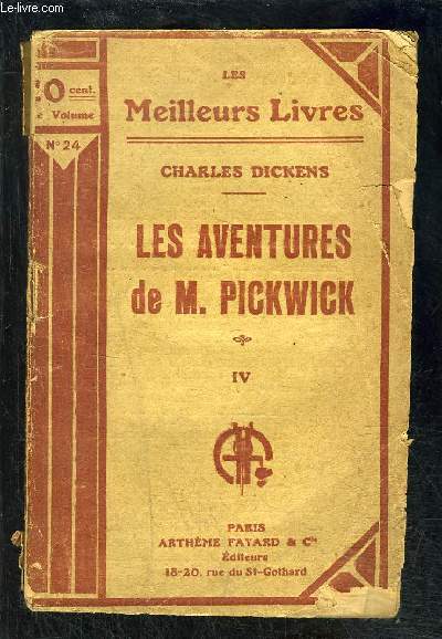 LES AVENTURES DE M. PICKWICK- TOME 4 vendu seul