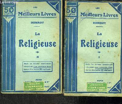 LA RELIGIEUSE- 2 TOMES EN 2 VOLUMES