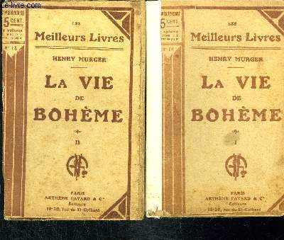 LA VIE DE BOHEME- 2 TOMES EN 2 VOLUMES