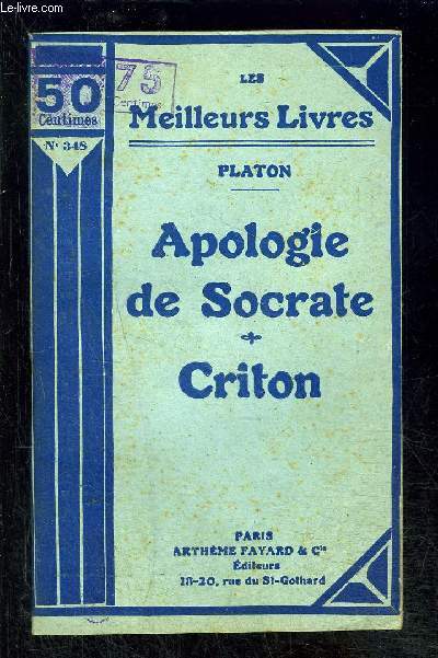 APOLOGIE DE SOCRATE- CRITON