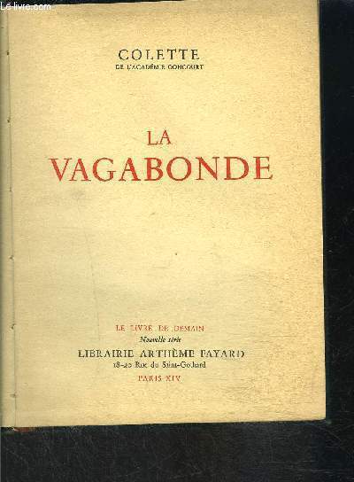 LA VAGABONDE- LE LIVRE DE DEMAIN- Nouvelle srie