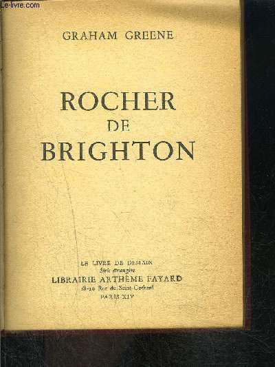 ROCHER DE BRIGHTON- LE LIVRE DE DEMAIN- Srie trangre