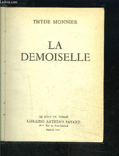 LA DEMOISELLE- LE LIVRE DE DEMAIN