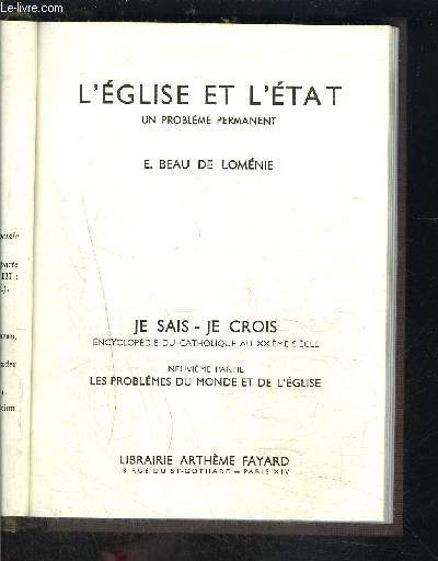 L EGLISE ET L ETAT- JE SAIS- JE CROIS N9. 88