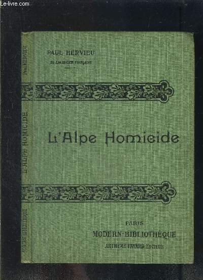 L ALPE HOMICIDE- COLLECTION MODERN-BIBLIOTHEQUE