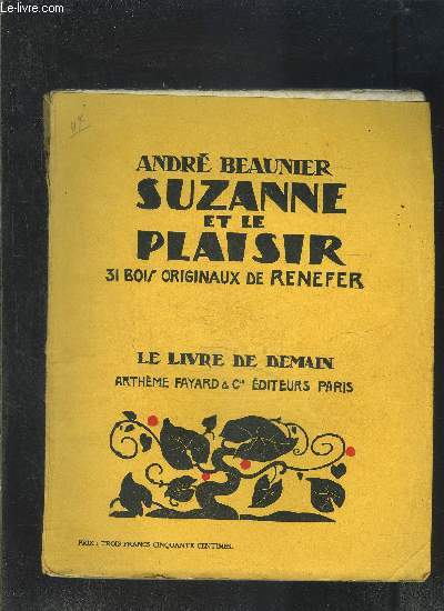 SUZANNE ET LE PLAISIR- LE LIVRE DE DEMAIN NXLVII