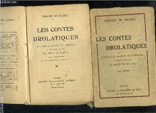 LES CONTES DROLATIQUES- 2 TOMES EN 2 VOLUMES- VENDU EN L ETAT