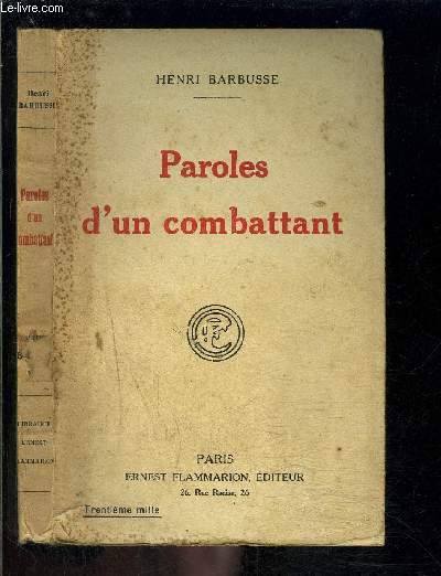 PAROLES D UN COMBATTANT