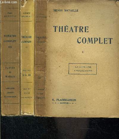 THEATRE COMPLET- 3 TOMES EN 3 VOLUMES- LA LEPREUSE- L HOLOCAUSTE/ LE MASQUE- L ENCHANTEMENT/ RESURRECTION- MAMAN COLIBRI