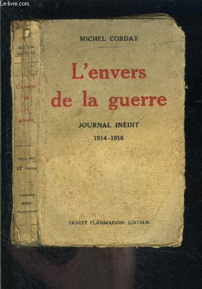L ENVERS DE LA GUERRE- JOURNAL INEDIT- 1914-1916
