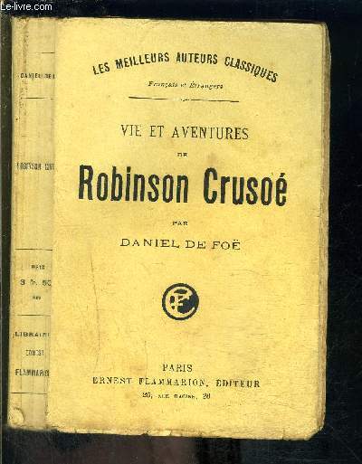 VIE ET AVENTURES DE ROBINSON CRUSOE