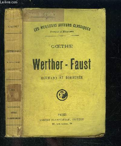 WERTHER FAUST- HERMANN ET DOROTHEE