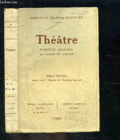 THEATRE- HENRIETTE MARECHAL LA PATRIE EN DANGER