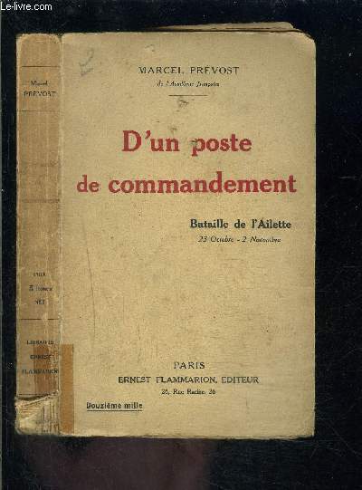 D UN POSTE DE COMMANDEMENT- BATAILLE DE L AILETTE- 23 OCTOBRE- 2 NOVEMBRE