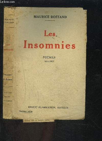 LES INSOMNIES- POEMES 1914-1923