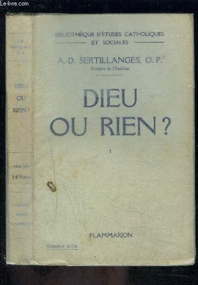 DIEU OU RIEN?- TOME 1 VENDU SEUL