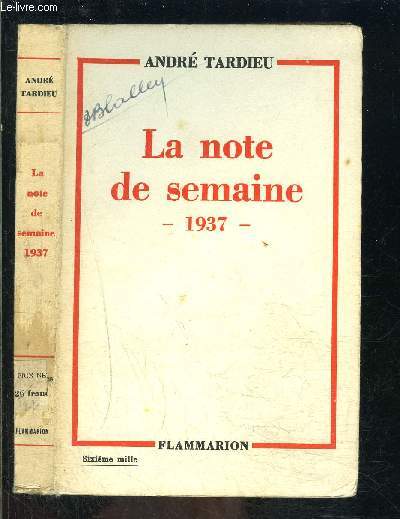 LA NOTE DE SEMAINE 1937