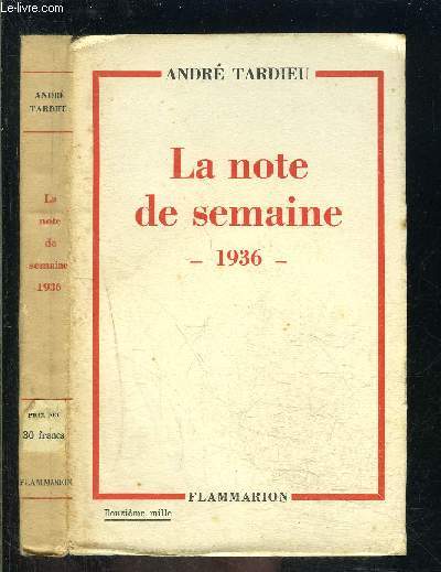 LA NOTE DE SEMAINE 1936