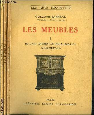 LES MEUBLES- 3 TOMES EN 3 VOLUMES- 1. DE L ART ANTIQUE AU STYLE LOUIS XIV- 2. DU STYLE REGENCE AU STYLE LOUIS XVI- 3. FIN LOUIS XVI- DIRECTOIRE- EMPIRE