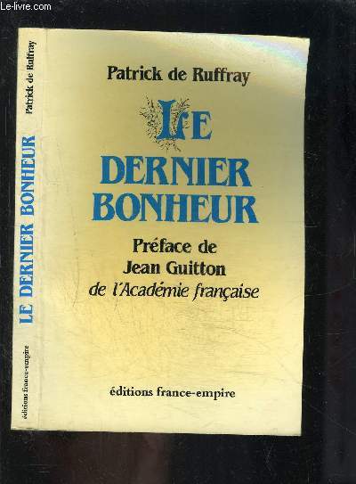 LE DERNIER BONHEUR