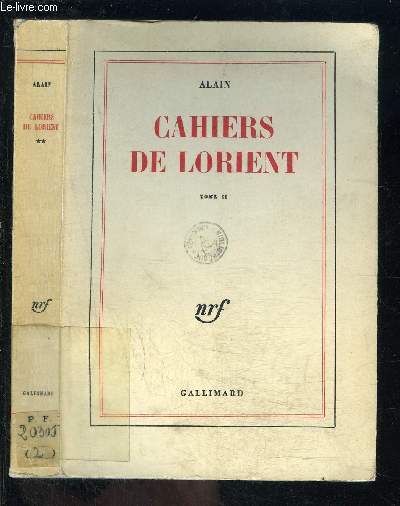 CAHIERS DE LORIENT- TOME II