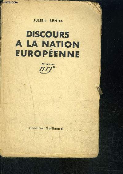 DISCOURS A LA NATION EUROPEENNE