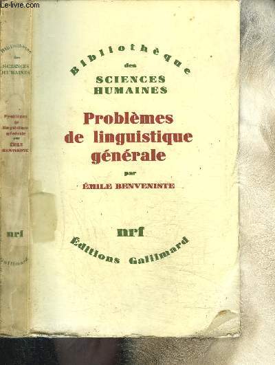 PROBLEMES DE LINGUISTIQUE GENERALE