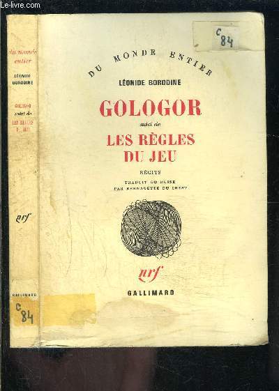 GOLOGOR suivi de LES REGLES DU JEU / RECITS