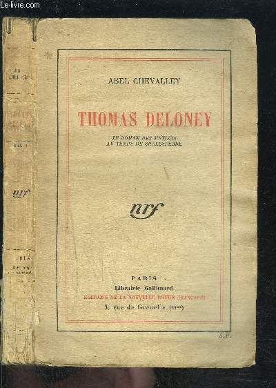 THOMAS DELONEY- Le roman des mtiers au temps de Shakespeare