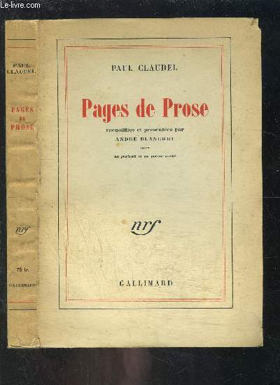 PAGES DE PROSE