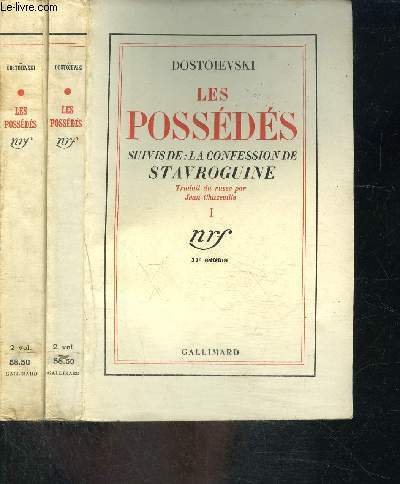 LES POSSEDES- 2 TOMES EN 2 VOLUMES- suivis de: La confession de Stavroguine