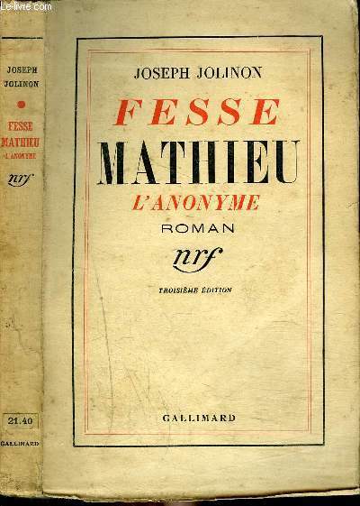 FESSE MATHIEU L'ANONYME