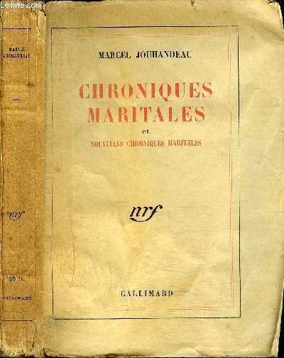 CHRONIQUES MARITALES ET NOUVELLES CHRONIQUES MARITALES