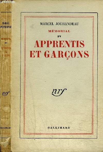 MEMORIAL IV : APPRENTIS ET GARCONS