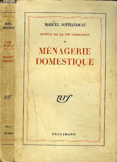 SCENES DE LA VIE CONJUGALE I : MENAGERIE DOMESTIQUE