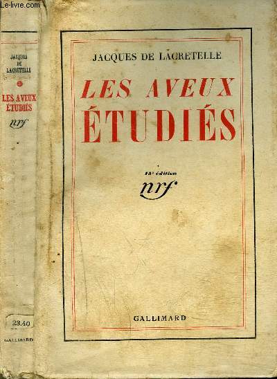 LES AVEUX ETUDIES