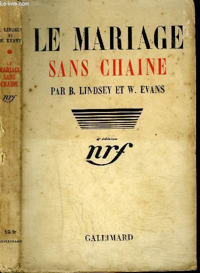 LE MARIAGE SANS CHAINE