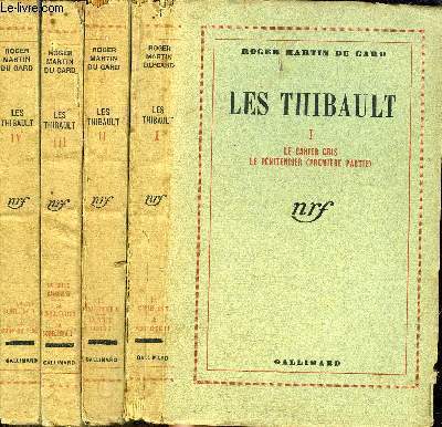 LES THIBAULT : 8 TOMES (1+2+3+4+5+6+7+8) : TOME I : LE CAHIER GRIS-LE PENITENCIER (PREMIERE PARTIE)-TOME II : LE PENITENCIER (DEUXIEME PARTIE) - LA BELLE SAISON (PREMIERE PARTIE)-TOME III : LA BELLE SAISON ( DEUXIEME PARTIE)-LA CONSULTATION....