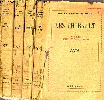 LES THIBAULT : 9 TOMES (1+2+3+4+5+6+7+8+9) : TOME I : LE CAHIER GRIS, LE PENITENCIER (1ERE PARTIE-TOME II : LE PENITENCIER (2EME PARTIE), LA BELLE SAISON (1ERE PARTIE).....