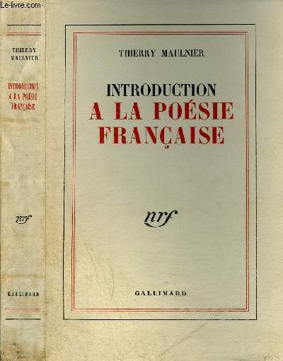 INTRODUCTION A LA POESIE FRANCAISE