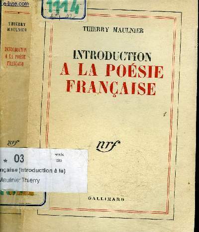 INTRODUCTION A LA POESIE FRANCAISE