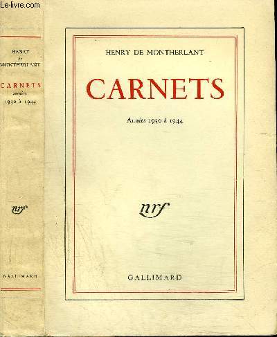 CARNETS ANNEES 1930 A 1944