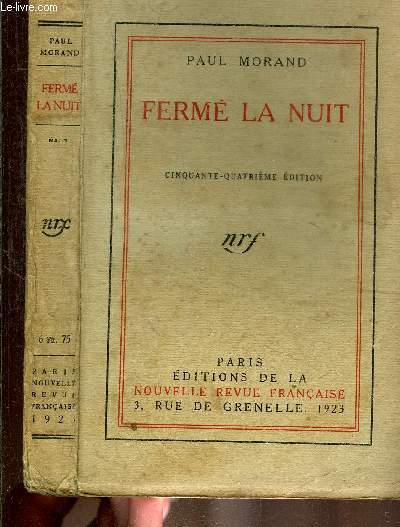 FERME LA NUIT