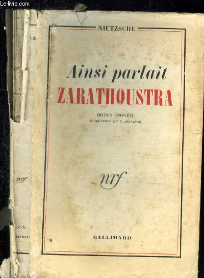 AINSI PARLAIT ZARATHOUSTRA