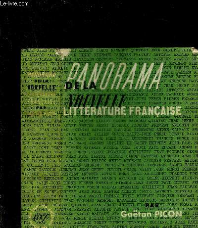 PANORAMA DE LA NOUVELLE LITTERATURE FRANCAISE