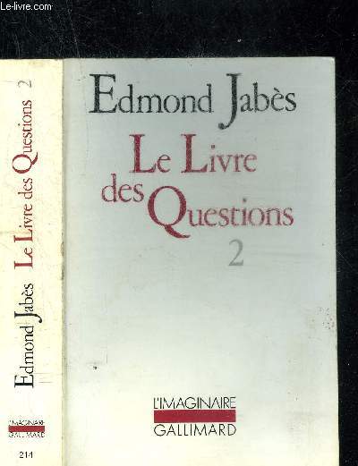 LE LIVRE DES QUESTIONS 2 .COLLECTION L IMAGINAIRE