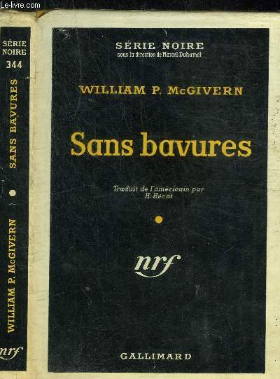 SANS BAVURES - COLLECTION SERIE NOIRE 344