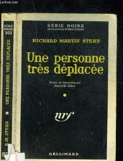UNE PERSONNE TRES DEPLACEE- COLLECTION SERIE NOIRE 505